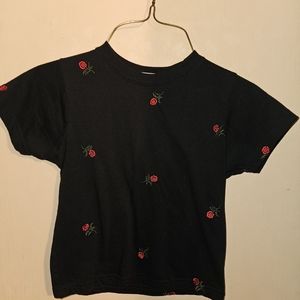 Tshirt with rose embroidery